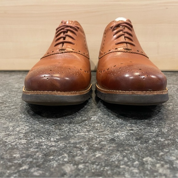 Cole Haan ZeroGrand Wingtip Oxfords - 12 WIDE - British Tan / Java - Picture 11 of 11
